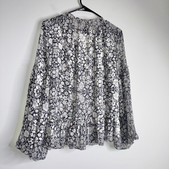 Misa Los Angeles Dominik Peasant Blouse Top - Picture 3 of 7